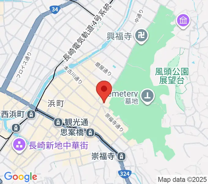 初美屋楽器店の地図