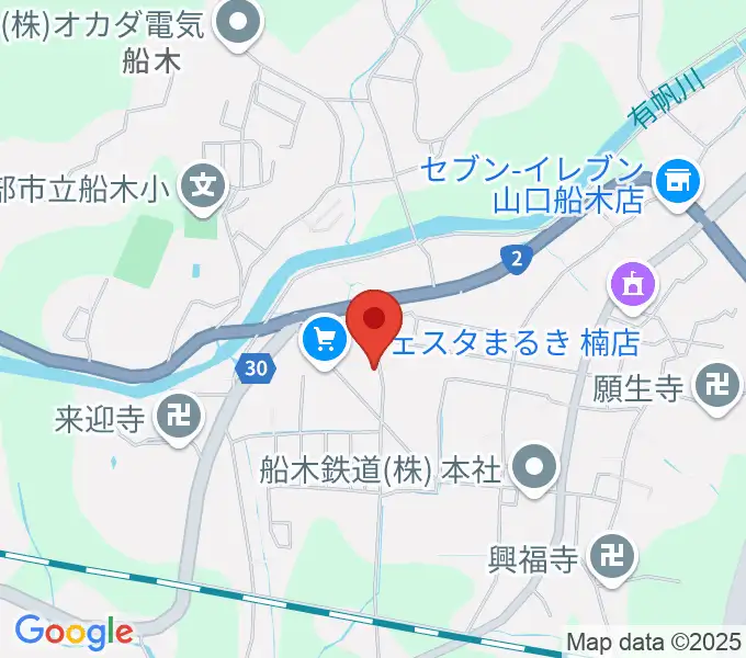 たましげ琴製作所の地図