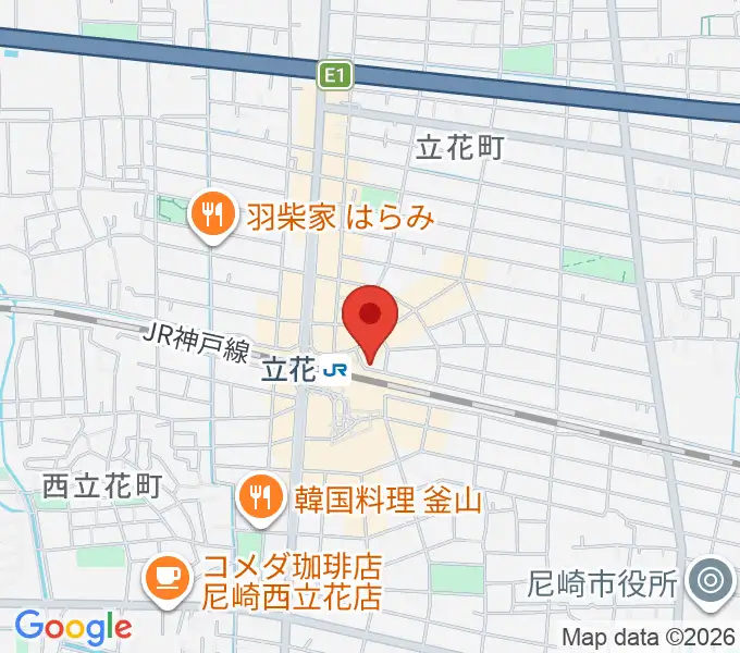 福永管楽器 ハーモニー楽器の地図