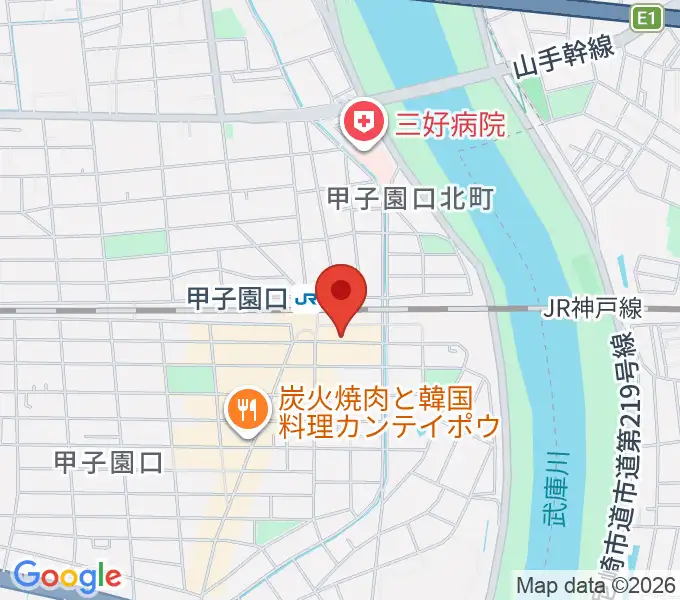 箏三絃なかにしの地図
