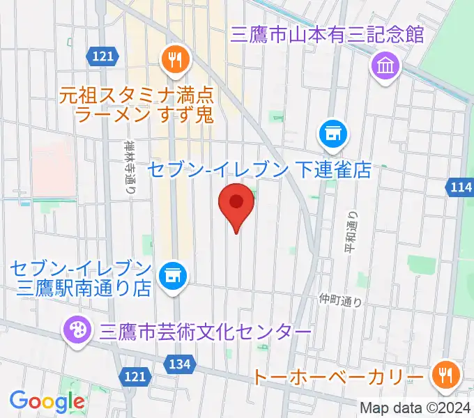 コントラバス専門店アットの地図