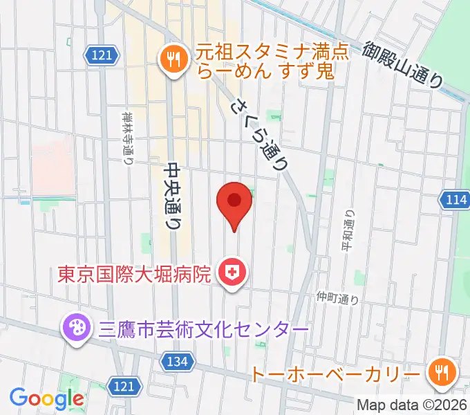 コントラバス専門店アットの地図