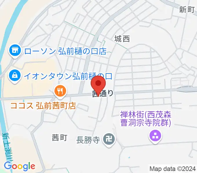 津軽三味線 まんじ三味線店の地図