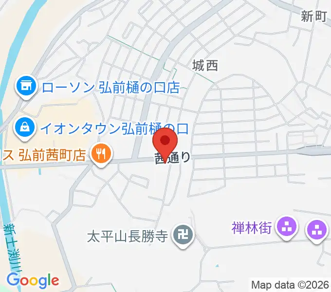 津軽三味線 まんじ三味線店の地図