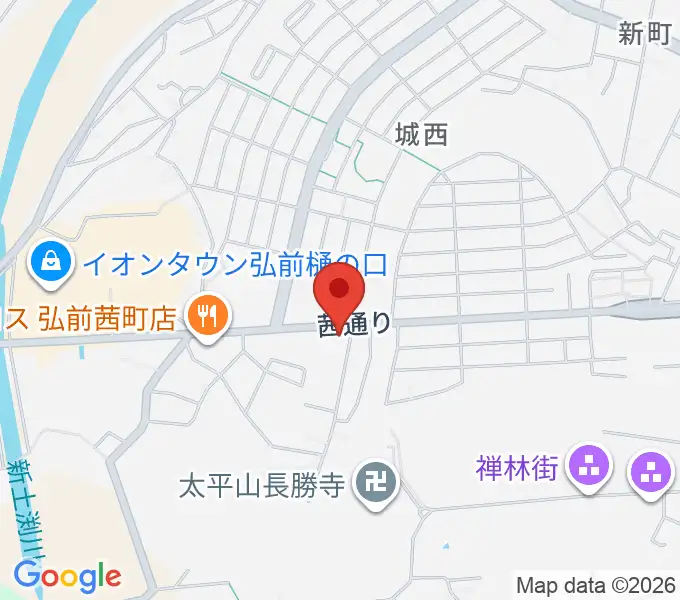 津軽三味線 まんじ三味線店の地図