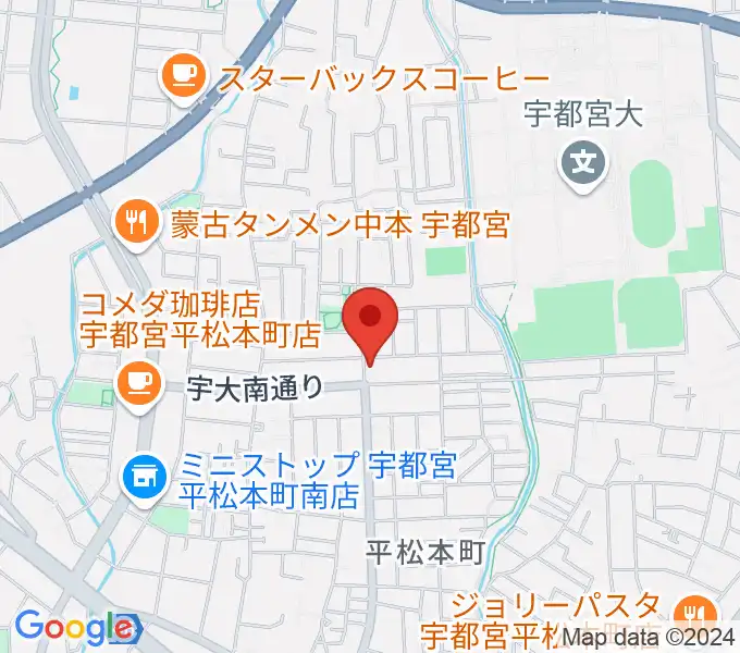 宇都宮JIVE Studioの地図