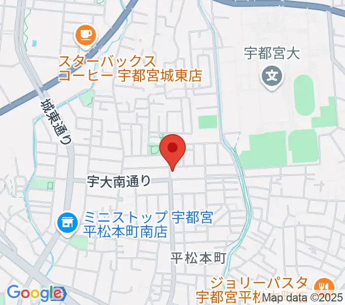 宇都宮JIVE Studioの地図