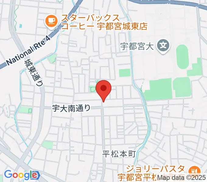 宇都宮JIVE Studioの地図