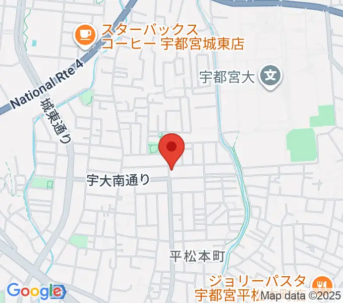 宇都宮JIVE Studioの地図
