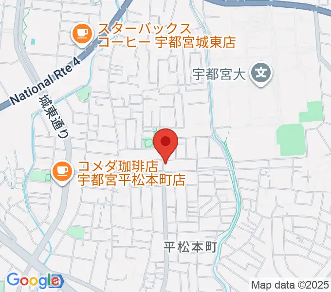 宇都宮JIVE Studioの地図