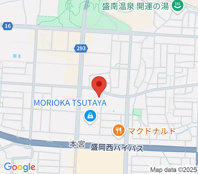 REDHOT盛岡の地図