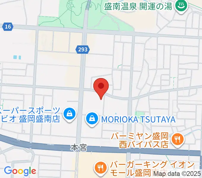 REDHOT盛岡の地図