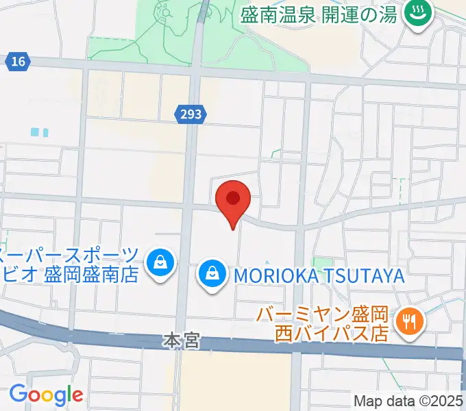 REDHOT盛岡の地図