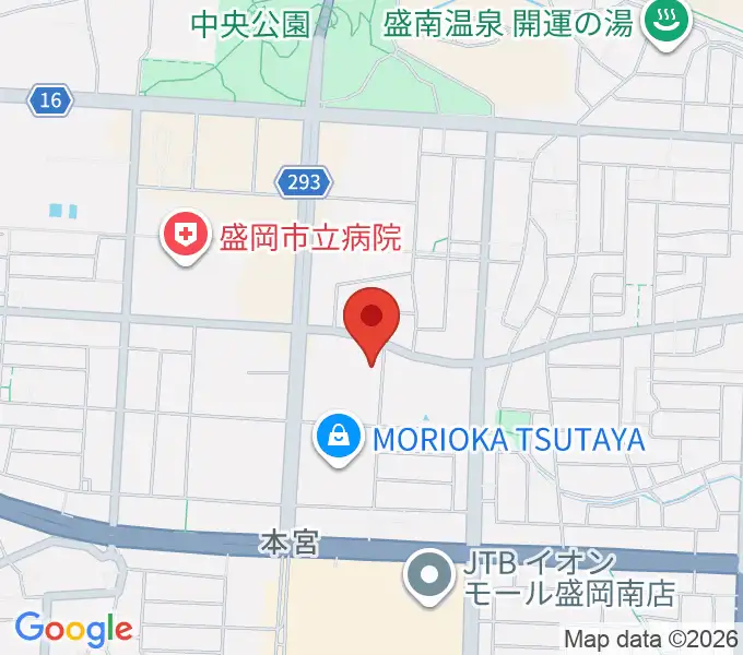 REDHOT盛岡の地図
