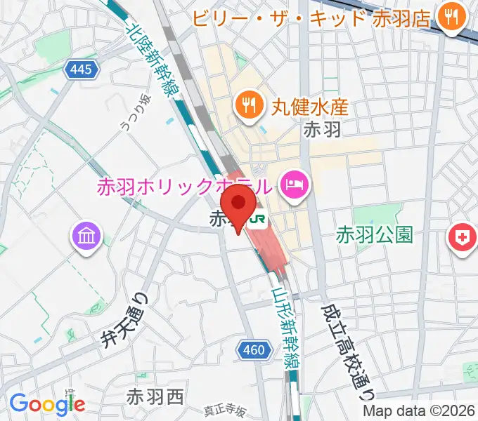 島村楽器 赤羽アピレ店の地図