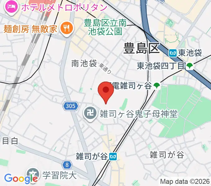 東京音楽大学付属音楽教室の地図