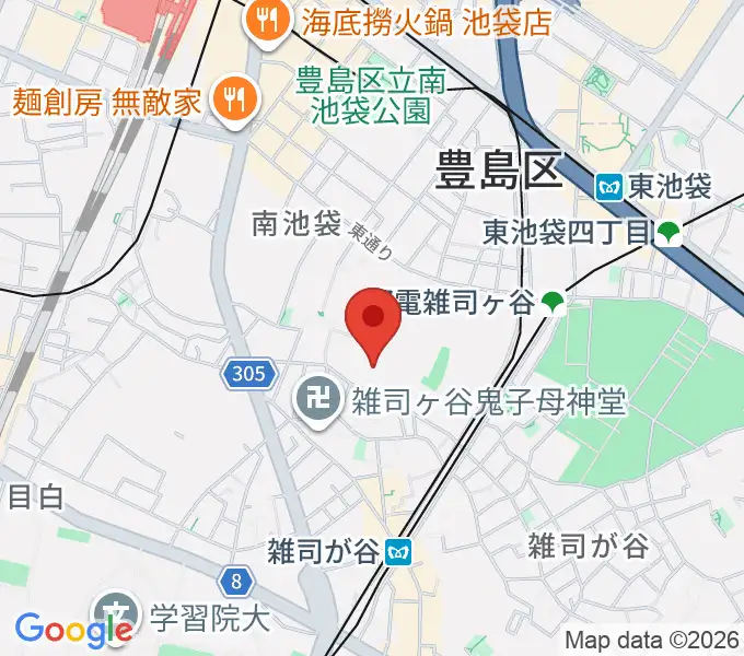 東京音楽大学付属音楽教室の地図