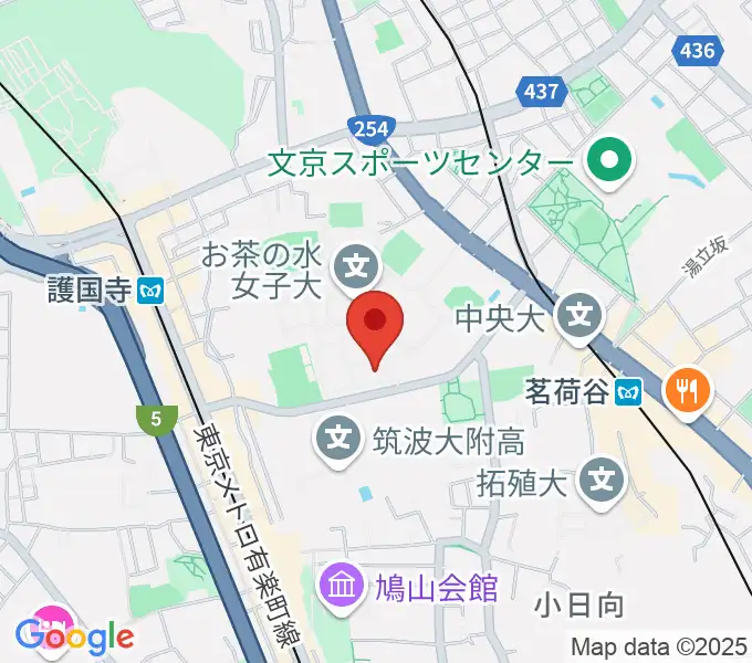 お茶の水女子大学・音楽表現コースの地図
