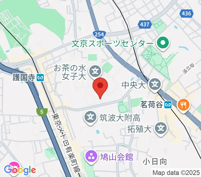 お茶の水女子大学・音楽表現コースの地図