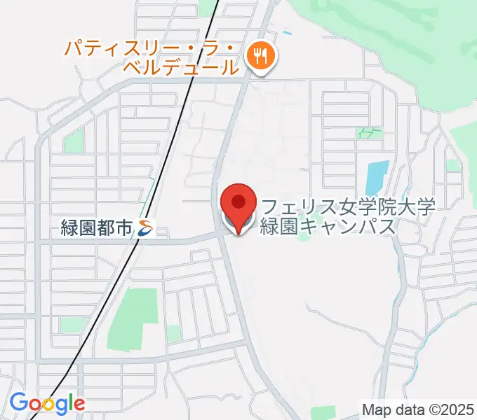 フェリス女学院大学 音楽・身体表現専攻の地図