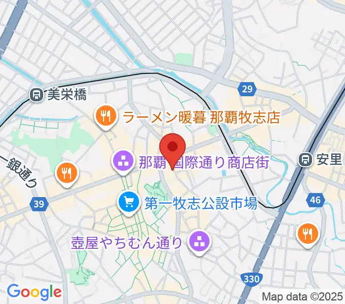 三線専門店ナビィ三線の地図