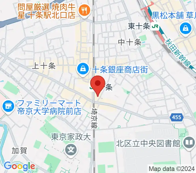 中国屋楽器店の地図