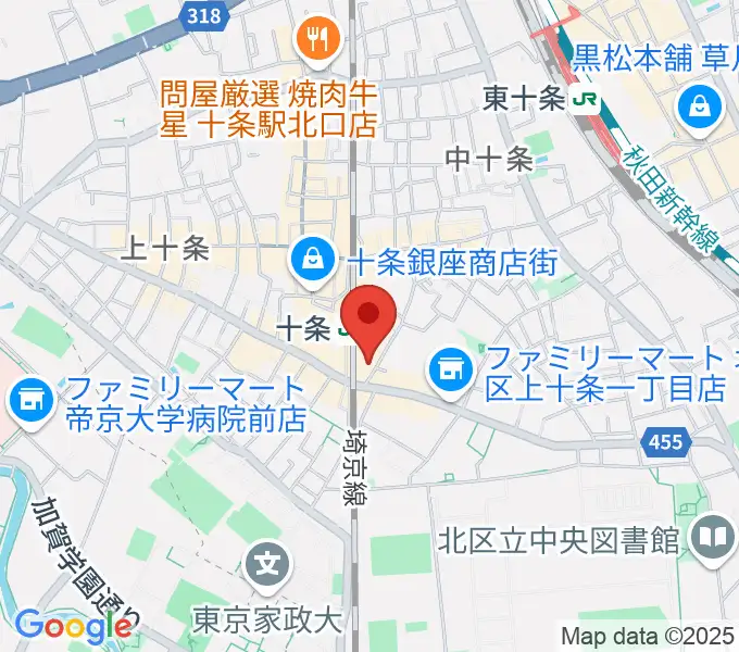 中国屋楽器店の地図