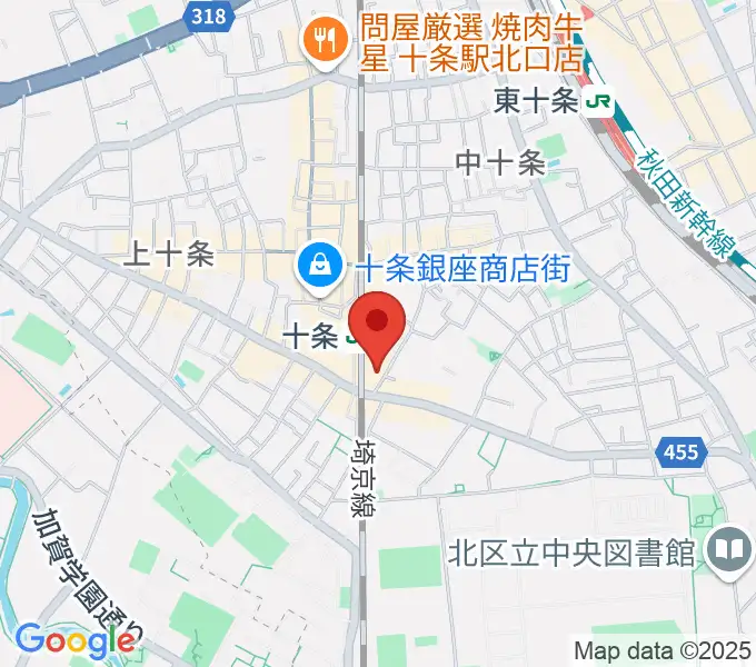 中国屋楽器店の地図