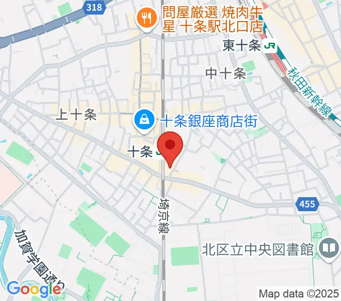 中国屋楽器店の地図