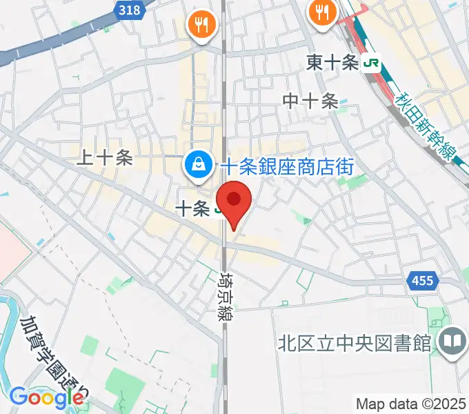 中国屋楽器店の地図
