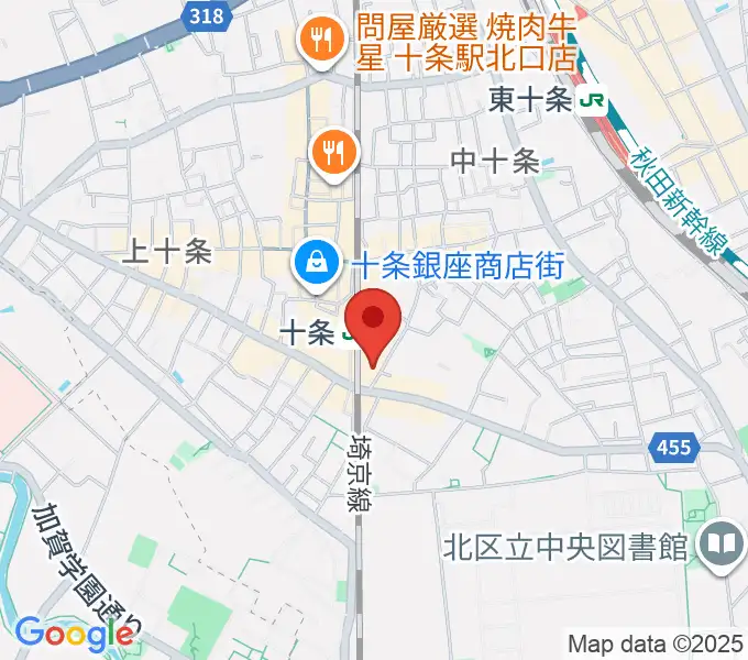 中国屋楽器店の地図
