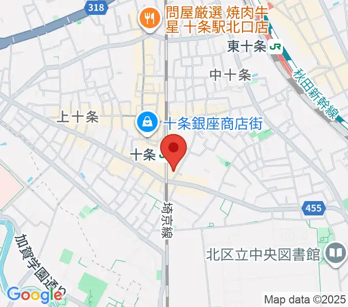 中国屋楽器店の地図