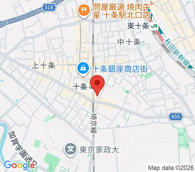 中国屋楽器店の地図