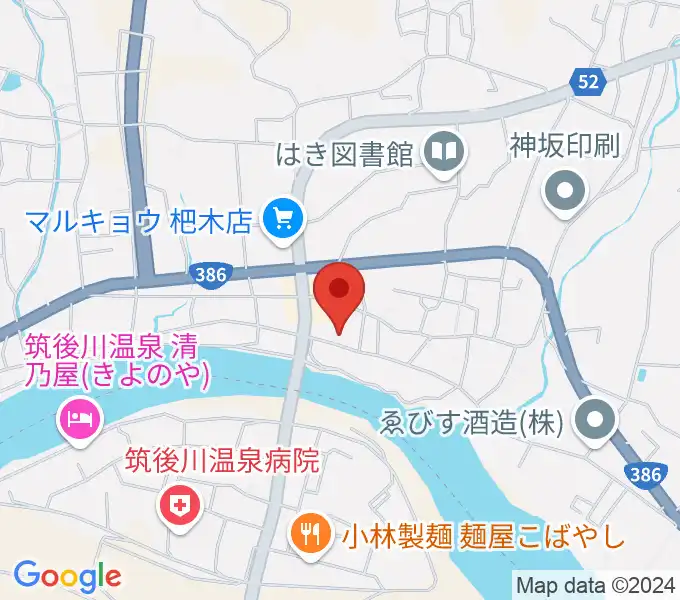 沢田楽器 杷木本店の地図