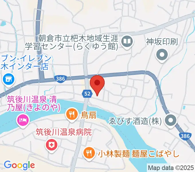 沢田楽器 杷木本店の地図