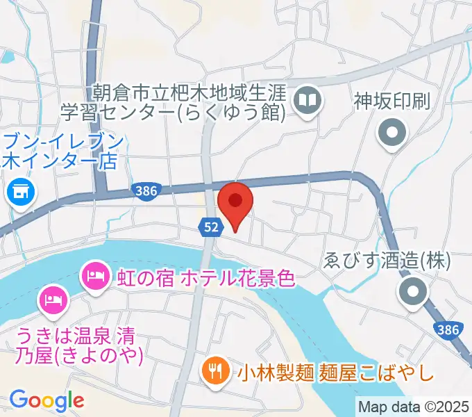 沢田楽器 杷木本店の地図