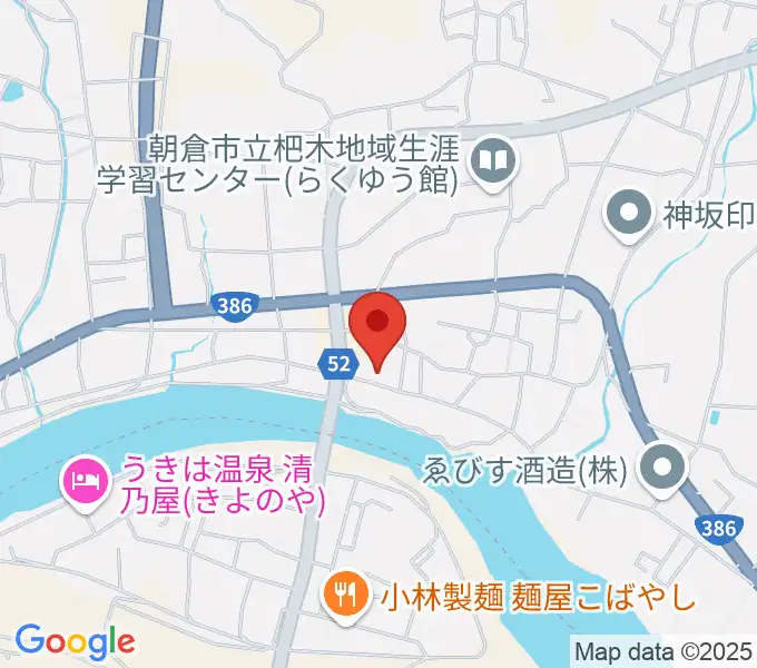 沢田楽器 杷木本店の地図