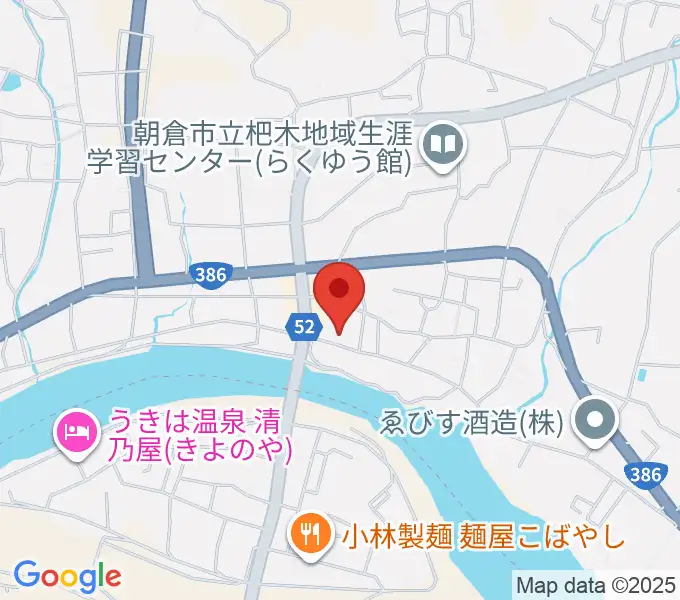 沢田楽器 杷木本店の地図