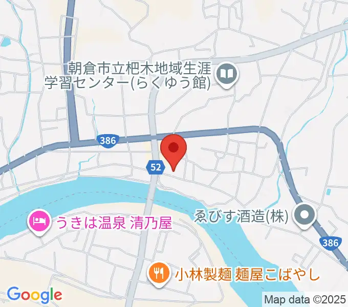 沢田楽器 杷木本店の地図