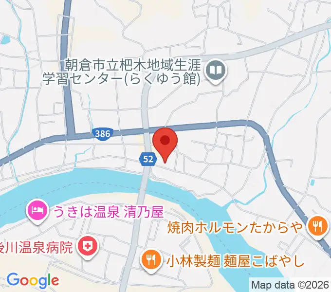 沢田楽器 杷木本店の地図