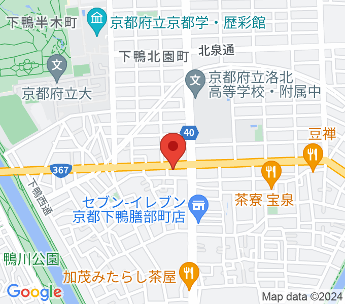 京都 月光堂楽器店の場所