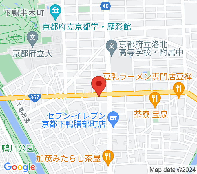 京都 月光堂楽器店の場所