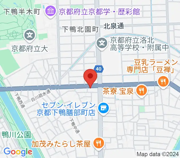 京都 月光堂楽器店の地図