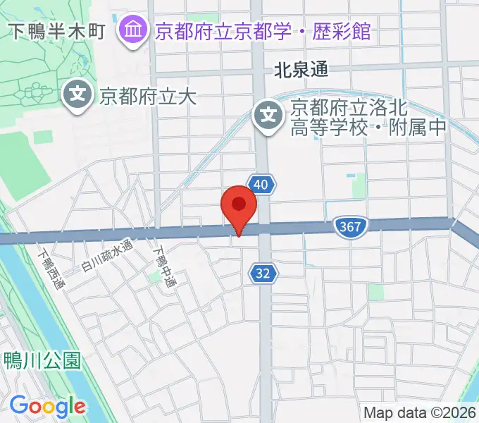 京都 月光堂楽器店の地図