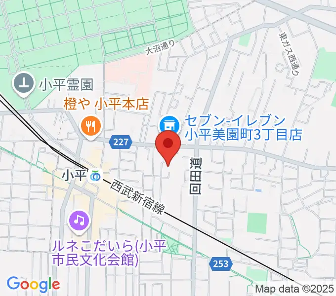 ギターのじゃべらぼうの地図