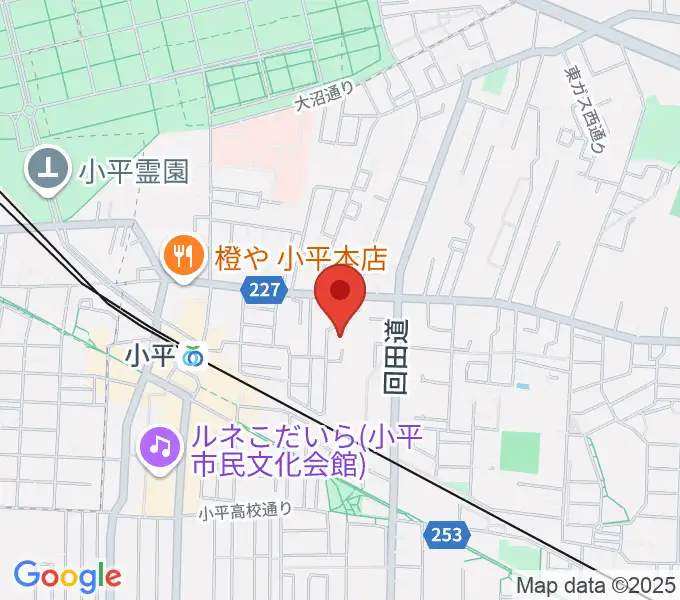 ギターのじゃべらぼうの地図