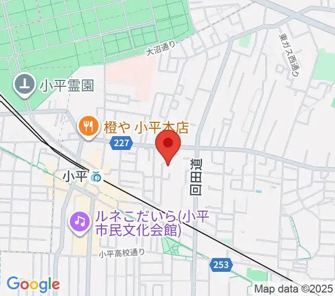 ギターのじゃべらぼうの地図