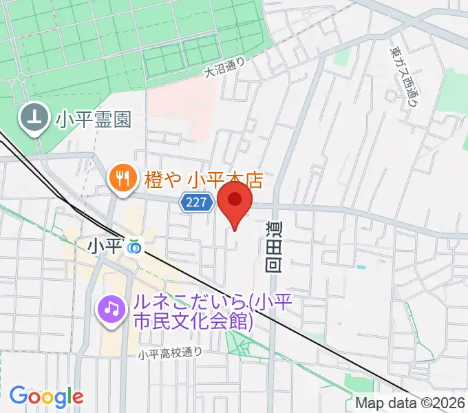 ギターのじゃべらぼうの地図