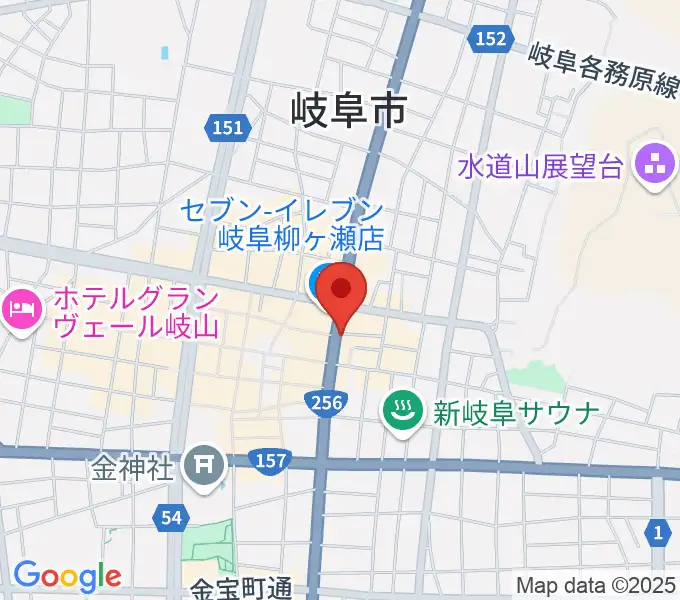 オワリヤ楽器の地図