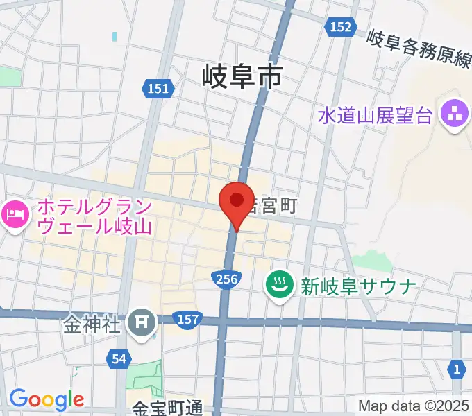 オワリヤ楽器の地図